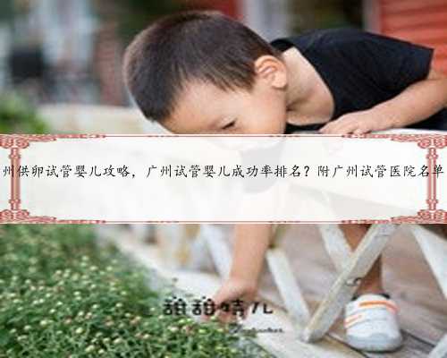 广州供卵试管婴儿攻略，广州试管婴儿成功率排名？附广州试管医院名单？