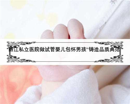 丽江私立医院做试管婴儿包怀男孩“铸造品质典范”